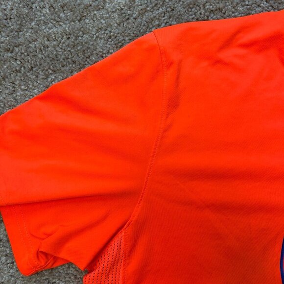 Nike Football Orange Blue Dri Fit Electric Center Tee Size Medium - Picture 6 of 9